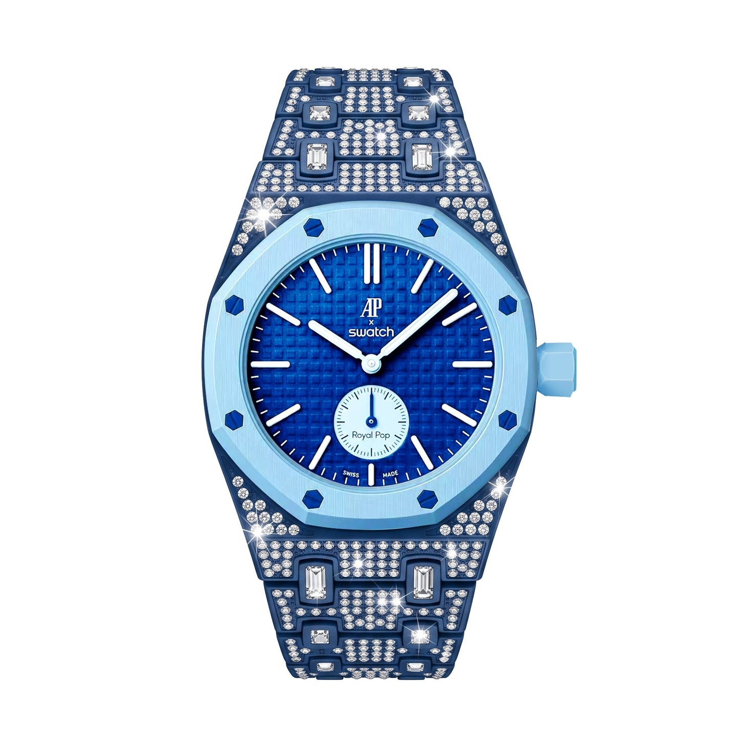 [AuraEcho]Royal Oak Pop Exclusive Bioceramic Case & Bioceramic Strap Full Diamond