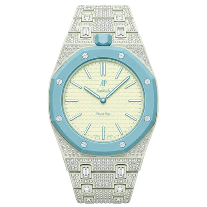 [AuraEcho]Royal Oak Pop Exclusive Bioceramic Case & Bioceramic Strap Full Diamond