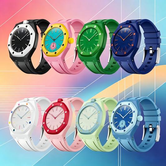 [AuraEcho]Royal Oak Pop Exclusive Bioceramic Case & Silicone Strap(Rwith Cradle)(Only Strap)