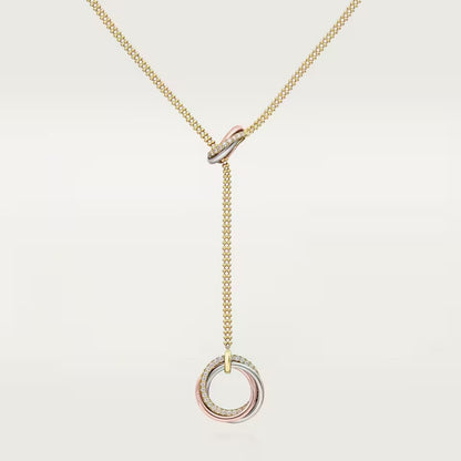 [AuraEcho]TRINITY DIAMONDS NECKLACE